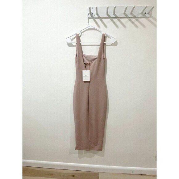 Nookie NWT Nude Pink Clean Girl Minimalist Quiet Luxury Old Money Chic Dress - Picture 5 of 12